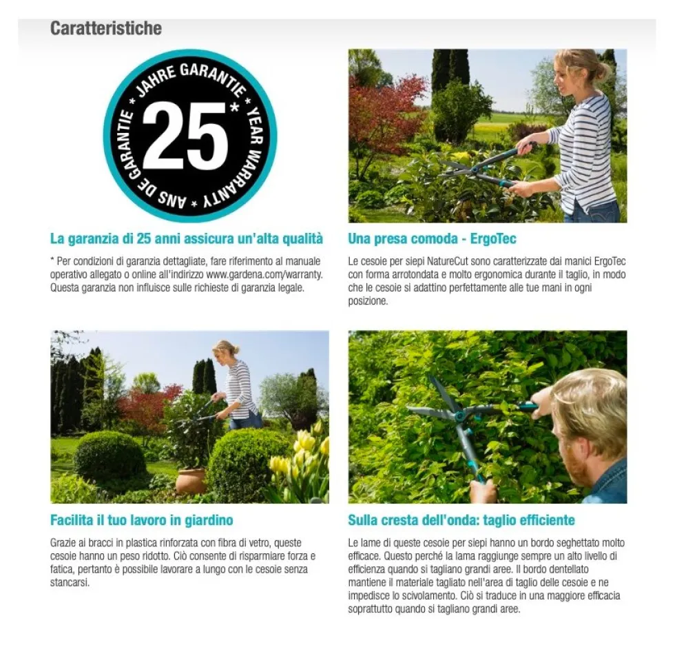 Forbice tagliasiepi Gardena 12301 20 EASYCUT