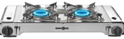 Fornello campeggio Brunner 0708017N Devil Double Grill Cromo