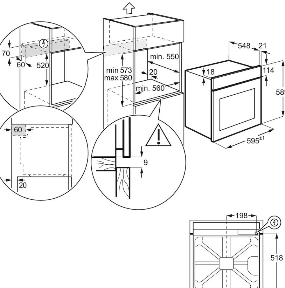 Forno elettrico Electrolux EOF4P56H con pulizia pirolitica e cottura uniforme