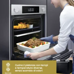 Forno elettrico Samsung Dual Cook NV7B44403BS con WiFi e funzione Vapore