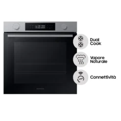 Forno elettrico Samsung Dual Cook NV7B44403BS con WiFi e funzione Vapore