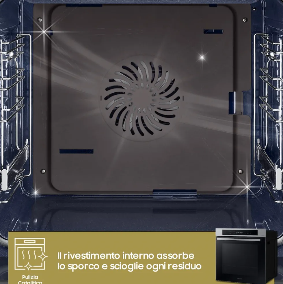 Forno elettrico Samsung NV7B4040VBS/U5 multifunzione con Vapore e WiFi