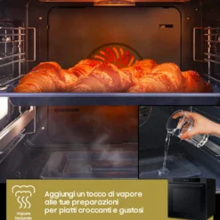 Forno elettrico Samsung Serie 4 NV7B4040VBB da 76 litri con WiFi e Vapore
