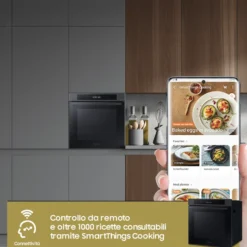 Forno elettrico Samsung Serie 4 NV7B4040VBB da 76 litri con WiFi e Vapore