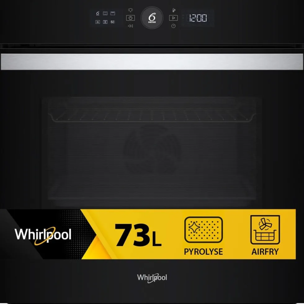 Forno elettrico Whirlpool WOI4S8PM0SBXA con tecnologia 6° SENSO e pulizia pirolitica