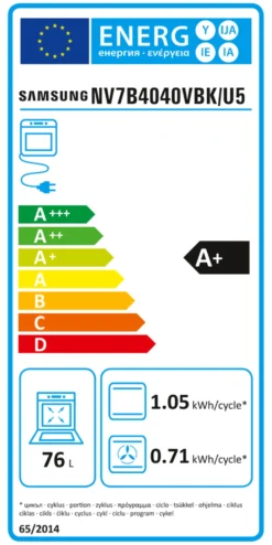 Forno incasso Samsung BESPOKE AI NV7B4040VBK Black