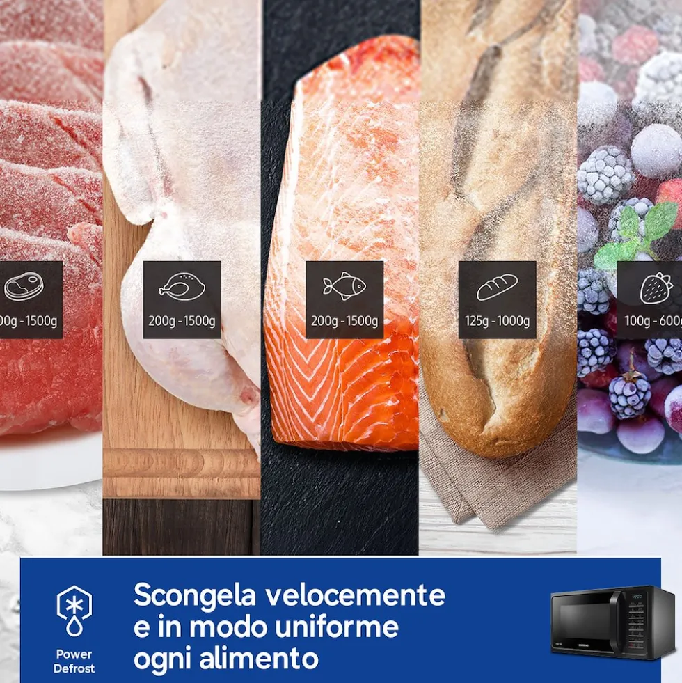 Forno microonde combinato Samsung MC28H5015CK con cottura ventilata