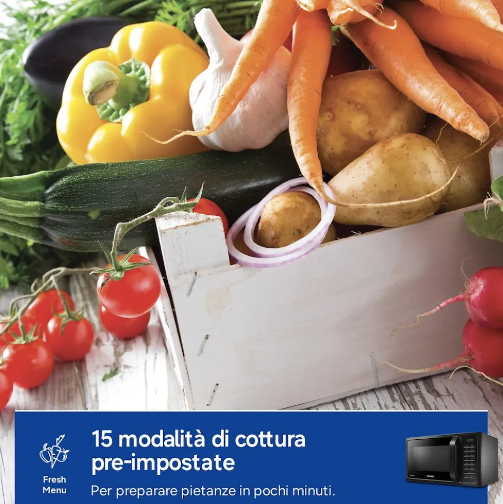 Forno microonde combinato Samsung MC28H5015CK con cottura ventilata