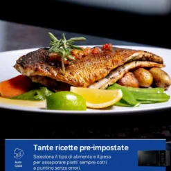 Forno microonde combinato Samsung MG23T5018AK Grill 23L Cottura Croccante