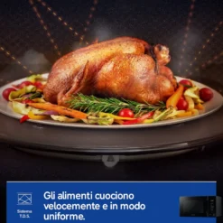 Forno microonde combinato Samsung MG23T5018AK Grill 23L Cottura Croccante