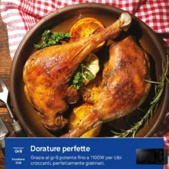 Forno microonde combinato Samsung MG23T5018AK Grill 23L Cottura Croccante