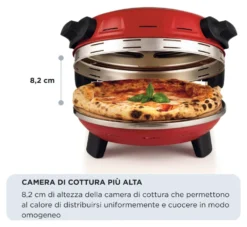 Forno pizza Ariete 00C093400AR0 PIZZERIA Gourmet Red