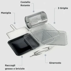 Friggitrice ad aria Ariete 4619 Airy Fryer Oven con girarrosto e cestello rotante