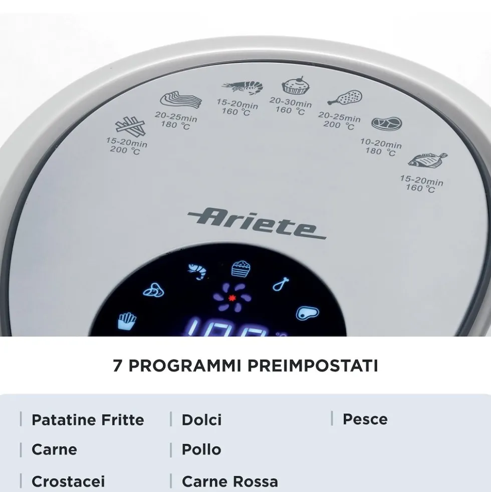 Friggitrice ad aria Ariete 4618 Airy Fryer XXL 7 litri 1800W