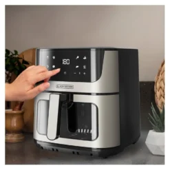 Friggitrice ad aria Black & Decker BXAF8000E Inox e Black