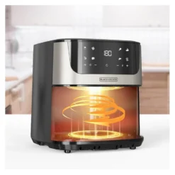 Friggitrice ad aria Black & Decker BXAF8000E Inox e Black