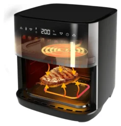 Friggitrice ad aria Cecotec 100501 CECOFRY&GRILL Duoheat 8000 Black