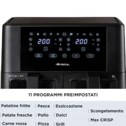 Friggitrice ad aria doppia Ariete 4631 con 2 vasche da 4,5L