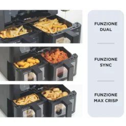 Friggitrice ad aria doppia Ariete 4631 con 2 vasche da 4,5L