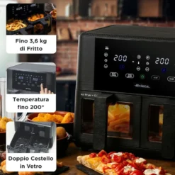 Friggitrice ad aria doppia Ariete 4631 con 2 vasche da 4,5L