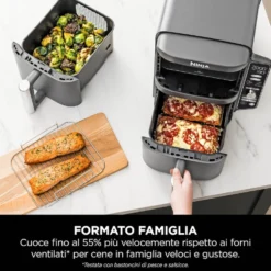 Friggitrice ad aria doppia Ninja Double Stack XL 9,5L 2470W