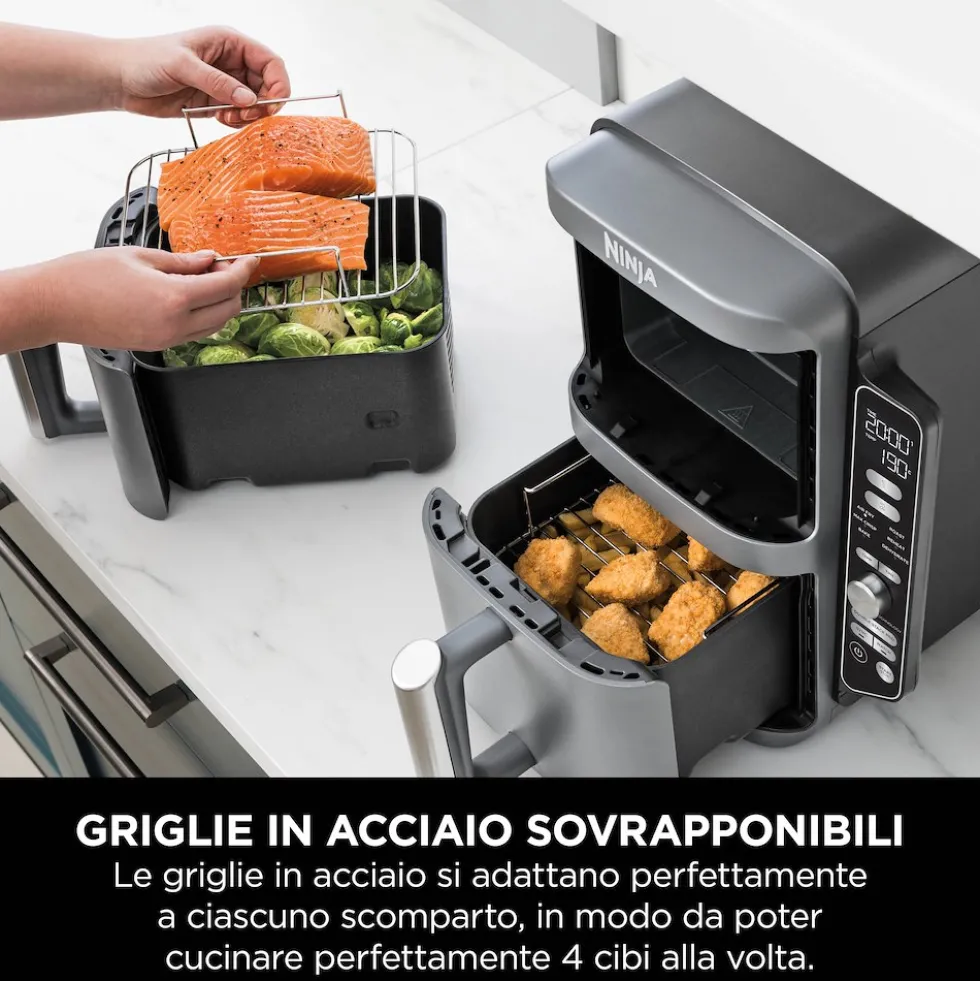 Friggitrice ad aria doppia Ninja Double Stack XL 9,5L 2470W