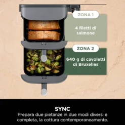 Friggitrice ad aria doppia Ninja Double Stack XL 9,5L 2470W