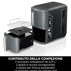 Friggitrice ad aria doppia Ninja Double Stack XL 9,5L 2470W
