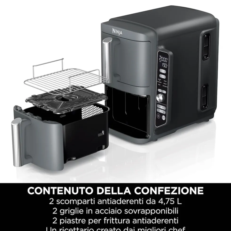 Friggitrice ad aria doppia Ninja Double Stack XL 9,5L 2470W