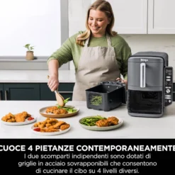 Friggitrice ad aria doppia Ninja Double Stack XL 9,5L 2470W