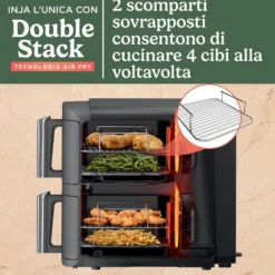 Friggitrice ad aria doppia Ninja Double Stack XL 9,5L 2470W