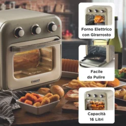 Friggitrice ad aria e forno Ariete 4632 Vintage con capacità 16L