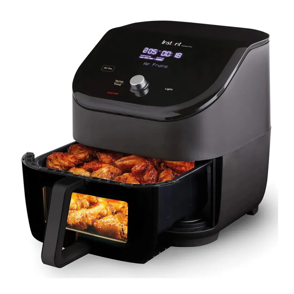 Friggitrice ad aria multiuso Instant Vortex Plus ClearCook 5,7 litri nera