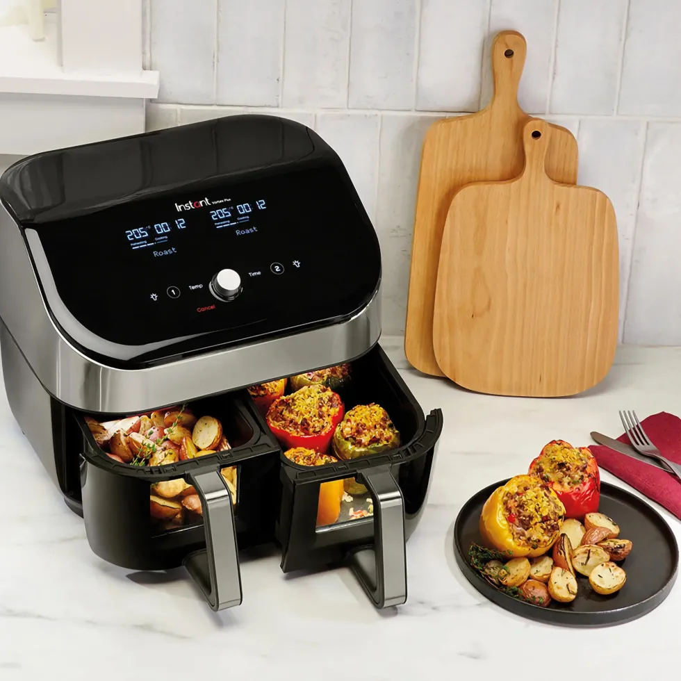 Friggitrice ad aria multiuso Instant Vortex Plus Dual ClearCook 8 litri