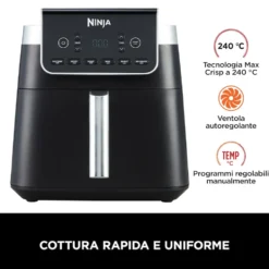 Friggitrice ad aria Ninja AF180EU 6,2 L con 6 programmi