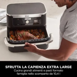 Friggitrice ad aria Ninja FlexDrawer 10,4L 2470W con 2 zone cottura