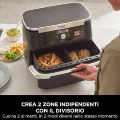 Friggitrice ad aria Ninja FlexDrawer 10,4L 2470W con 2 zone cottura