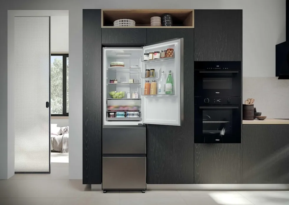 Frigorifero combinato Haier HTR3518ENMX No Frost Acciaio Inox