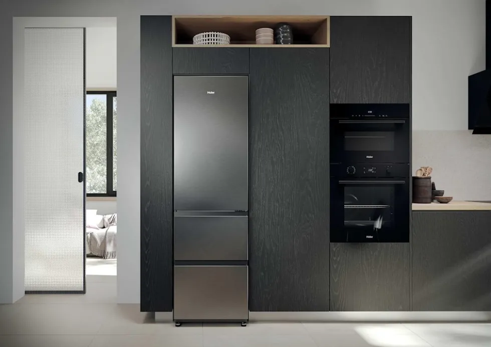 Frigorifero combinato Haier HTR3518ENMX No Frost Acciaio Inox