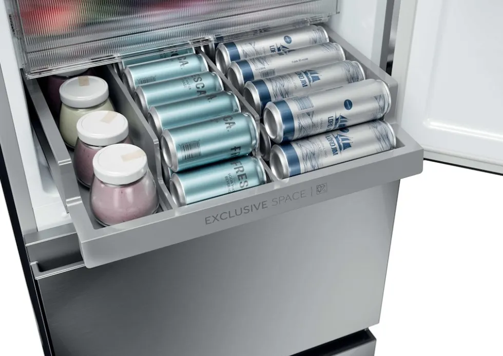 Frigorifero combinato Haier HTR3518ENMX No Frost Acciaio Inox