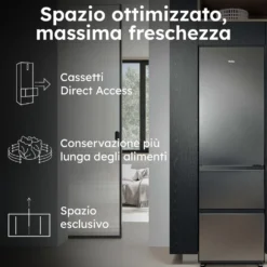 Frigorifero combinato Haier HTR3518ENMX No Frost Acciaio Inox
