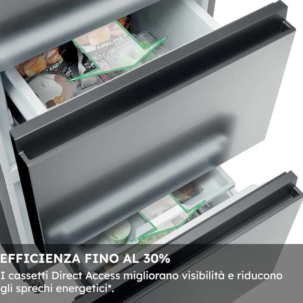 Frigorifero combinato Haier HTR3518ENMX No Frost Acciaio Inox