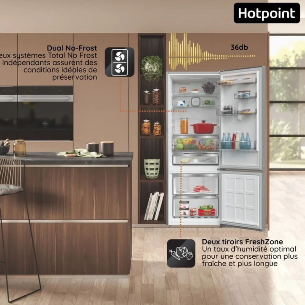 Frigorifero combinato Hotpoint Ariston HPAK26472XP4E No Frost