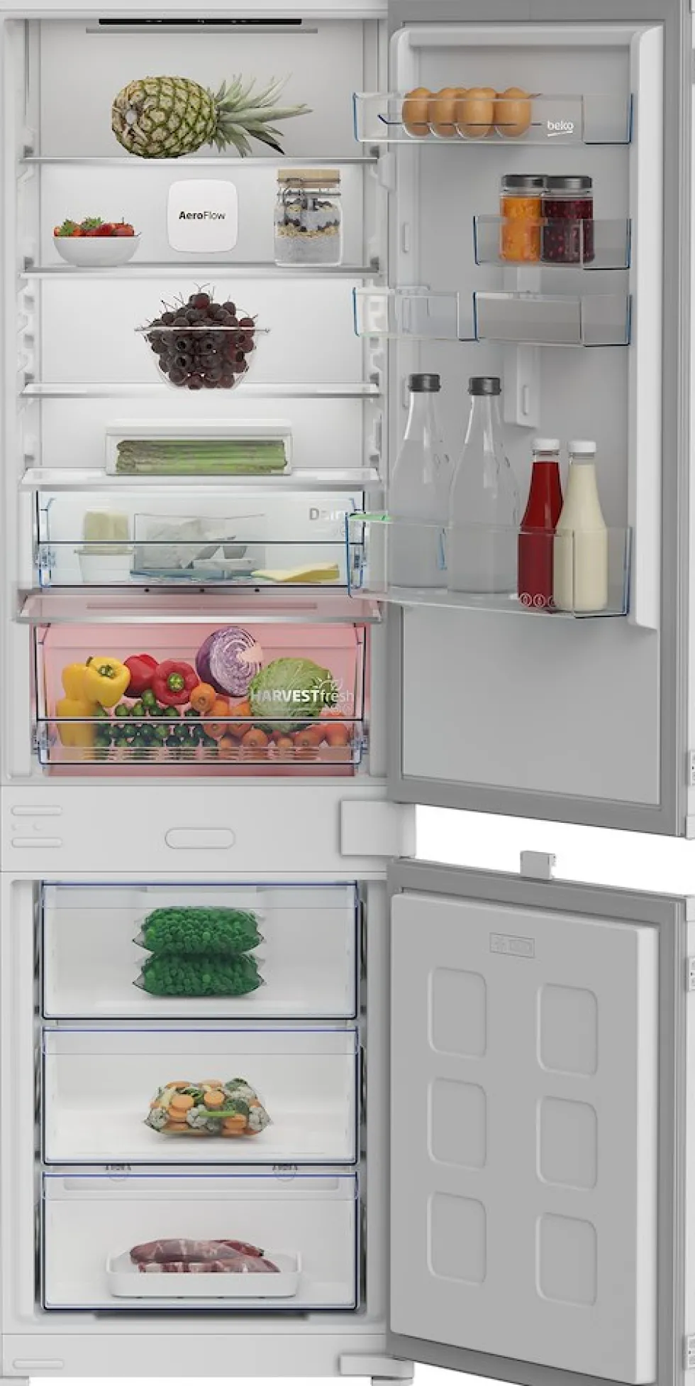 Frigorifero combinato incasso Beko B7BCNA296HS con Doppio Total No Frost e WiFi