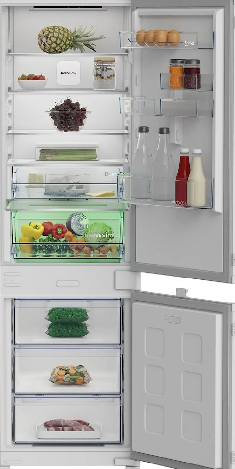 Frigorifero combinato incasso Beko B7BCNA296HS con Doppio Total No Frost e WiFi