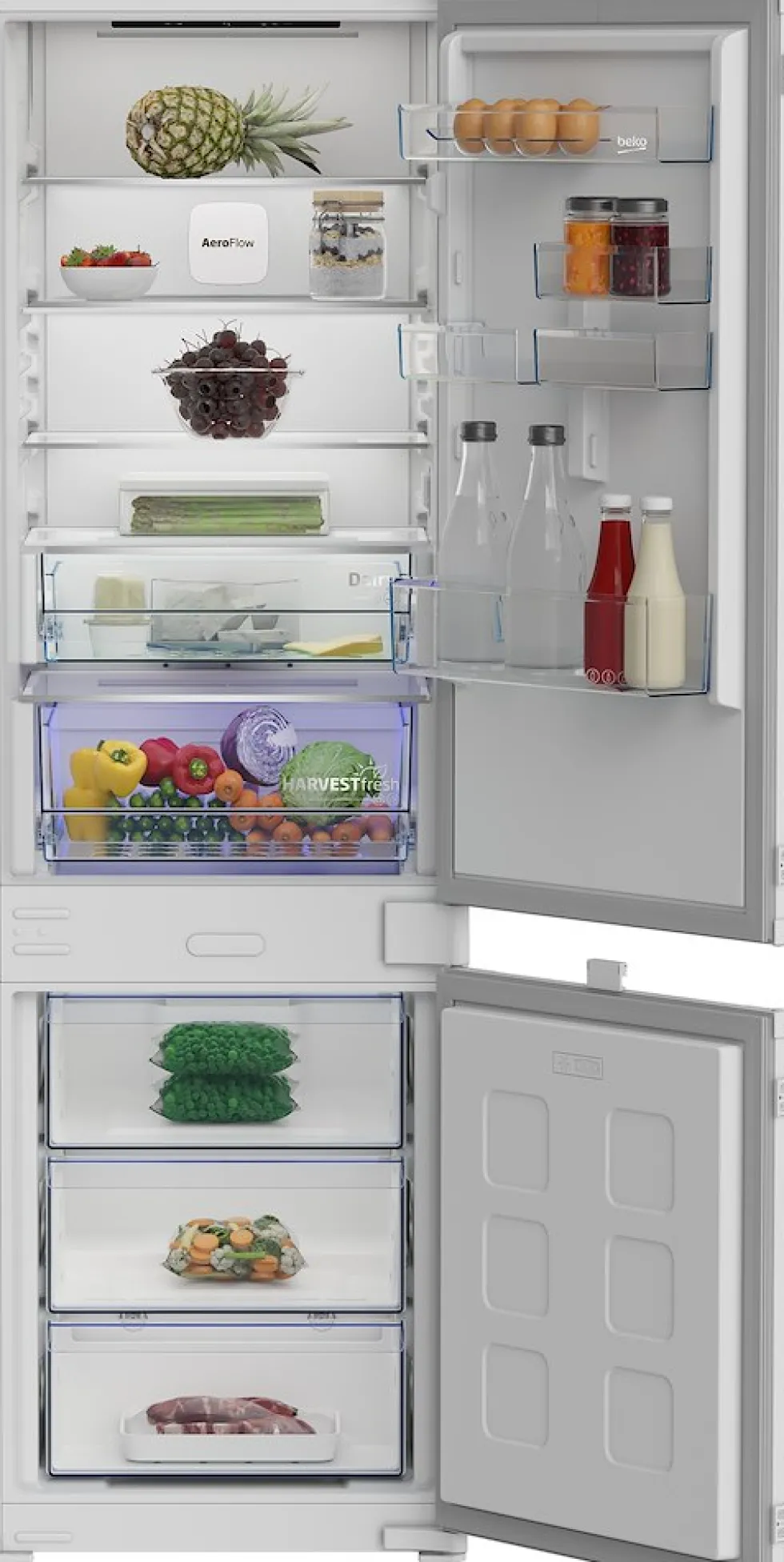 Frigorifero combinato incasso Beko B7BCNA296HS con Doppio Total No Frost e WiFi