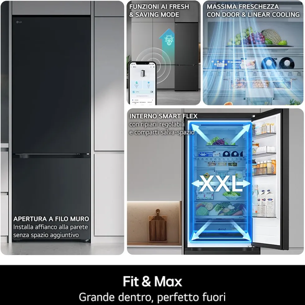Frigorifero combinato LG ELECTRONICS GBBSJ10DPY No Frost con WiFi e AI Inverter