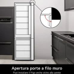 Frigorifero combinato LG ELECTRONICS GBBW726AMB con Wi-Fi e intelligenza AI