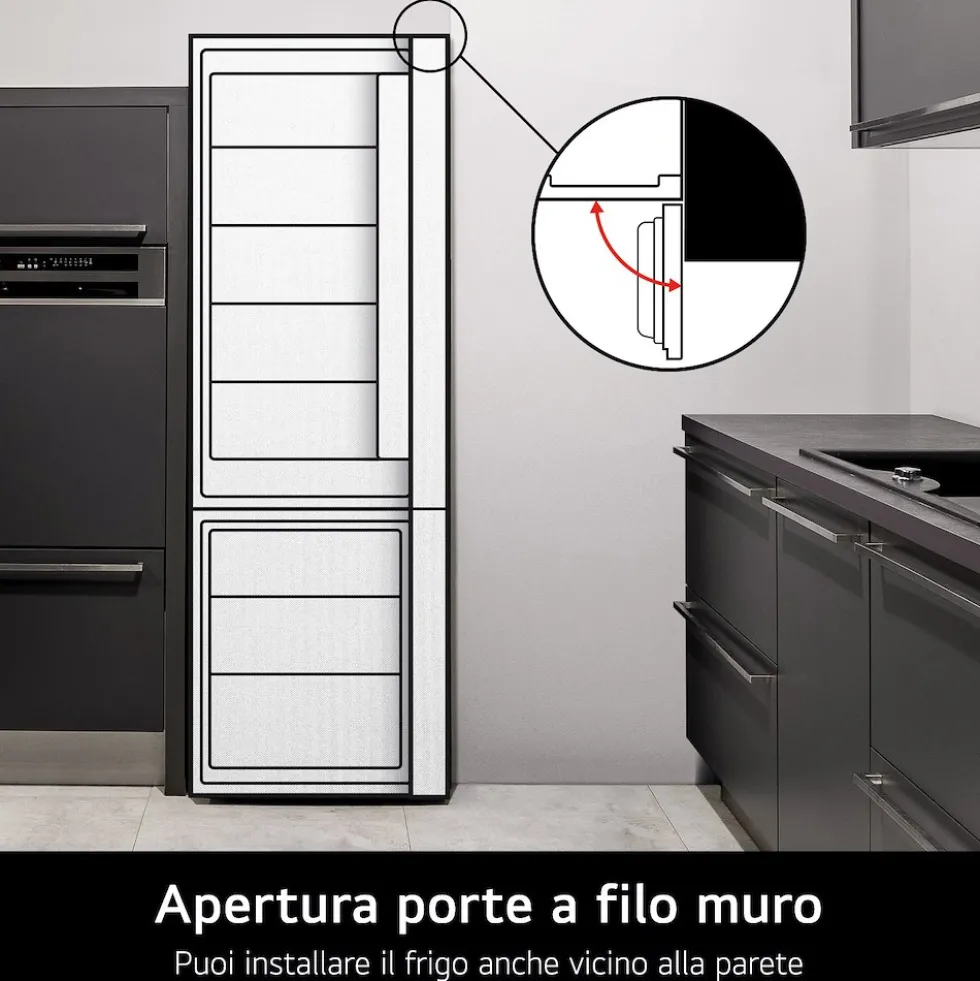 Frigorifero combinato LG ELECTRONICS GBBW726AMB con Wi-Fi e intelligenza AI