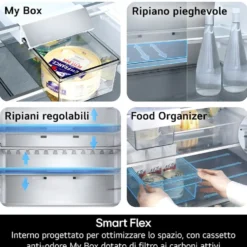 Frigorifero combinato LG ELECTRONICS GBBS726CEV con intelligenza artificiale
